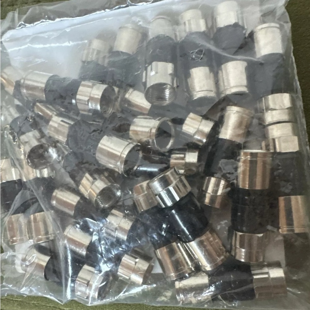 NEW THE CIMPLE CO COAXIAL CABLE COMPRESSION FITTING CONNECTORS ( QTY-25)